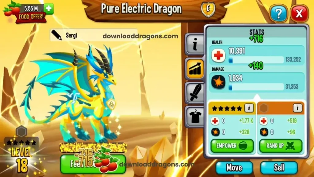 Pure Electric Dragon in Dragon City - Power Like No Other 2 Battle Supremacy of Pure Electric Dragon